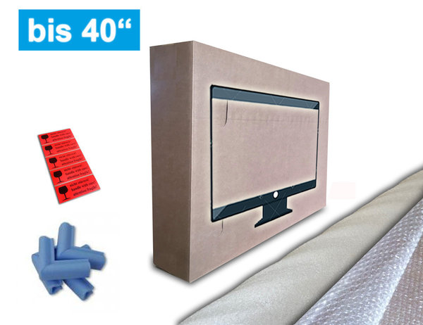 Verpackungsset TV (bis 40") - Karton 750x120x1000 mm inkl. Verpackungszubehör